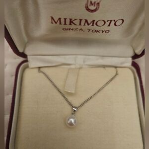 Mikimoto pearl necklace sterling silver 925